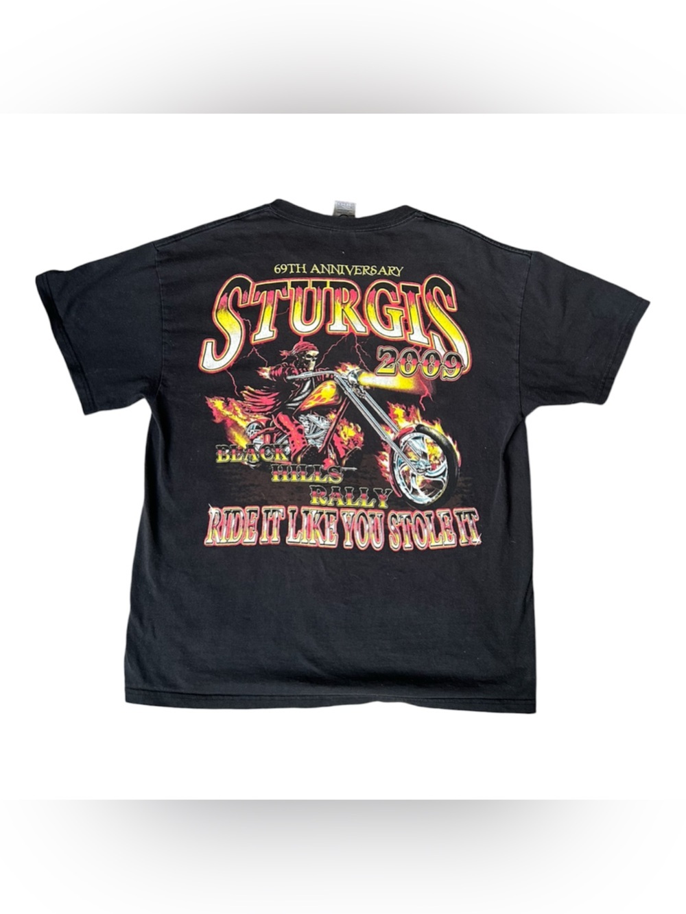 Y2K 2009 Sturgis, SD 69th Anniversary Bike Rally “Ride Like You Stole It” size L